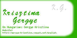 krisztina gergye business card